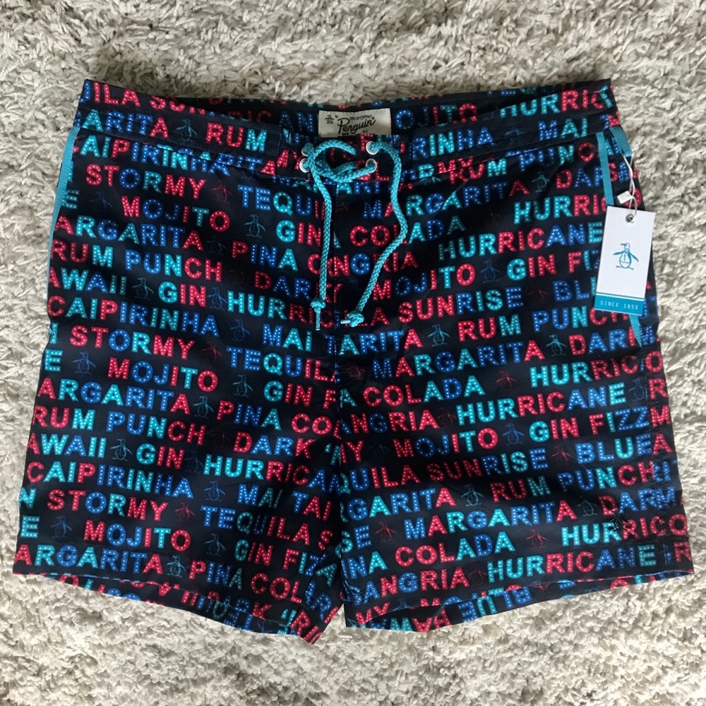 NWT Men’s Original Penguin Bartender swimsuit